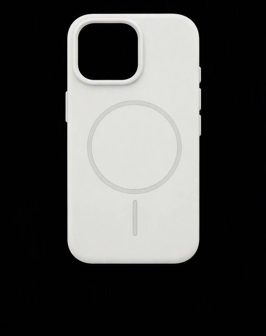 Silicone Case + MagSafe iPhone білий